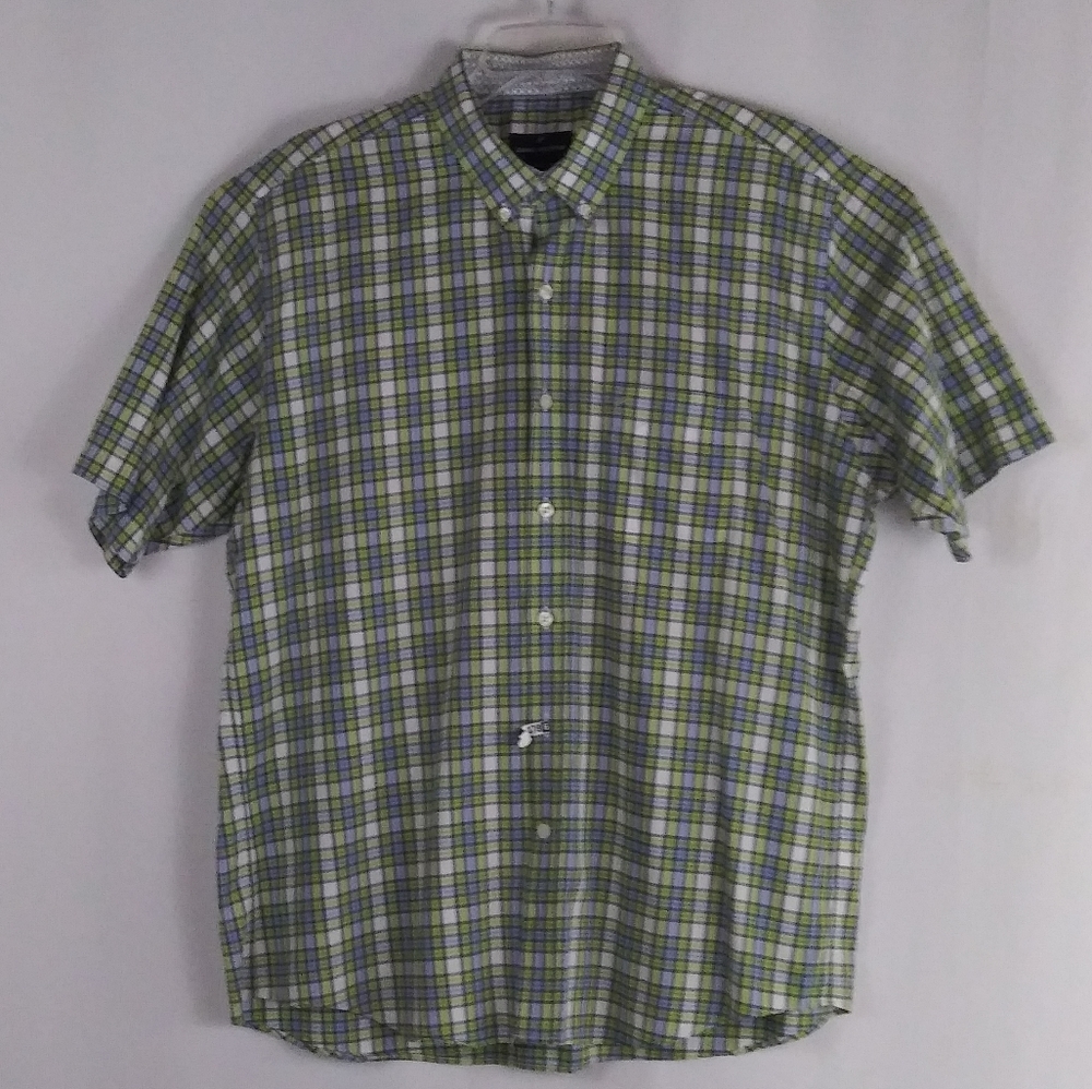 Daniel Hechter plaid green shirt men's size 3XL
